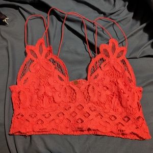 Free People FP one adella bralette electropop small hot pink
